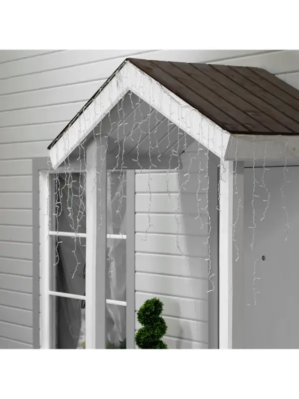 Гирлянда &laquo;Бахрома&raquo; 3&times;0.9 м, IP44, УМС, прозрачная нить, 232 LED, свечение синее, 220 В