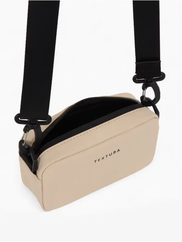 Сумка женская кросс-боди TEXTURA на молнии, 19&times;6&times;10.5 см, бежевая