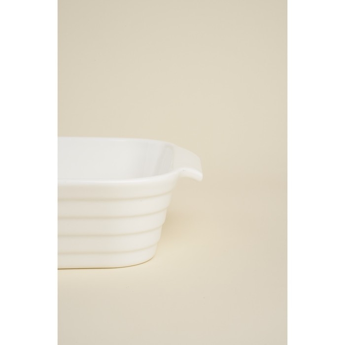 Форма для выпечки из жаропрочной керамики Доляна «Бруно», 2,5 л, 36×20,5×6,5 см, цвет белый Форма для выпечки из жаропрочной керамики Доляна «Бруно», 2,5 л, 36×20,5×6,5 см, цвет белый