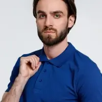 Рубашка поло мужская Adam, ярко-синяя, размер S