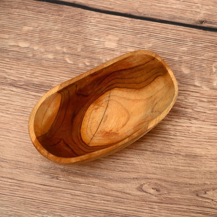 Тарелка 17х8х7 см, тиковое дерево