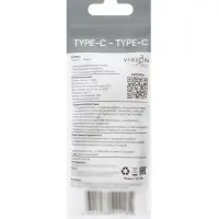 Кабель VIXION PRO VX-27c, Type-C -Type-C, 60 Вт, 3 А, 1 м, белый