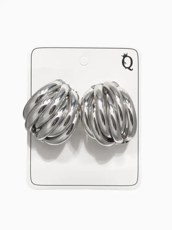 Серьги металл &laquo;Кольца&raquo;, 6 рядов, тренд, цвет золото