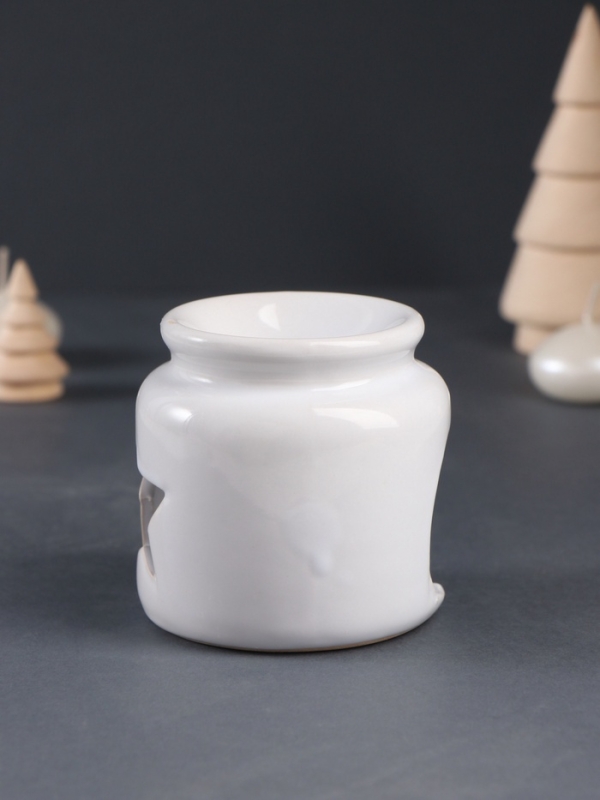 Набор: аромалампа для эфирных масел, мелтсы из воска ароматические «Звезда», белая, 7.5×7.5×8 см Набор: аромалампа для эфирных масел, мелтсы из воска ароматические «Звезда», белая, 7.5×7.5×8 см