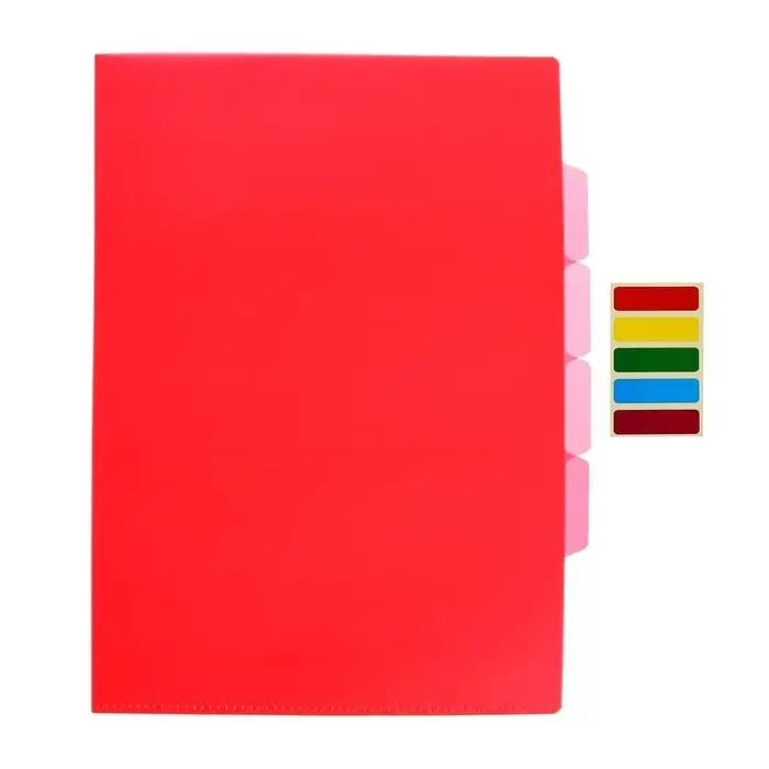 Папка-уголок, А4, 150 мкм, Calligrata, 3 отделения, прозрачная, красная Папка-уголок, А4, 150 мкм, Calligrata, 3 отделения, прозрачная, красная