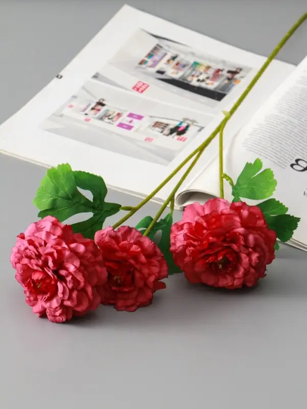 Цветы искусственные "Хризантема волнистая галант" d-8 см 58 см, пыльно-розовый