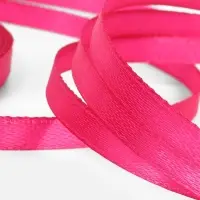 Лента атласная, 6 мм, 23&plusmn;1 м, ярко-розовая