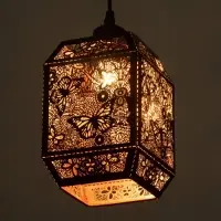 Светильник &laquo;Кэлшот&raquo; (Бабочки) 1&times;40 Вт Е27 черный 13&times;13&times;20+100 см