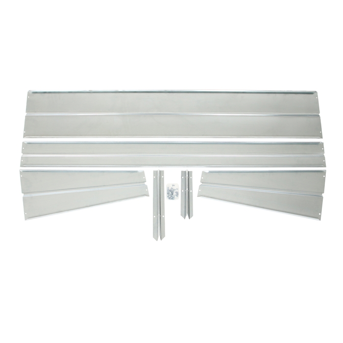 Грядка скатная оцинкованная, наклонная, 200 × 80 см, высота бортика 15-34 см, Greengo