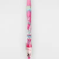 Зонт - трость детский &laquo;Единорог с радугой&raquo;, полуавтоматический, 8 спиц, R=40/47 см, d=80 см, розовый