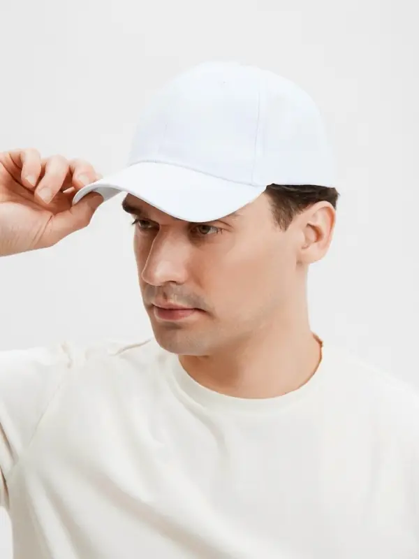 Кепка мужская однотонная MINAKU, размер 58, белая Кепка мужская однотонная MINAKU, размер 58, белая