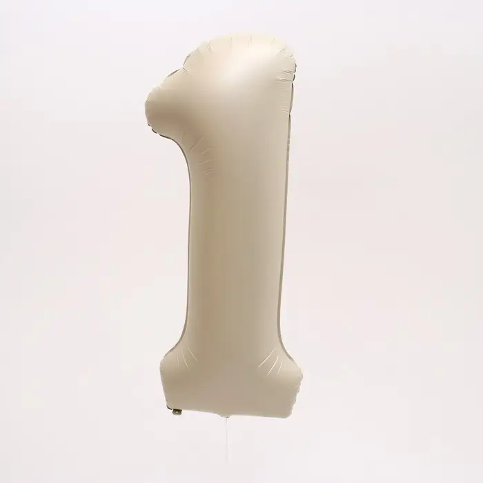 Шар фольгированный 40 Шар фольгированный 40" Цифра 1, цвет взбитые сливки