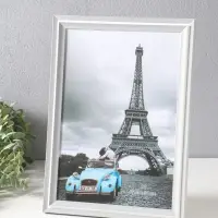 Фоторамка пластик формат А4 см "Остин" бело-серый 33,5х24,5х1,5 см