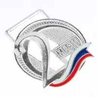 Медаль призовая серебро, d=3.5 см, 2 место, без ленты