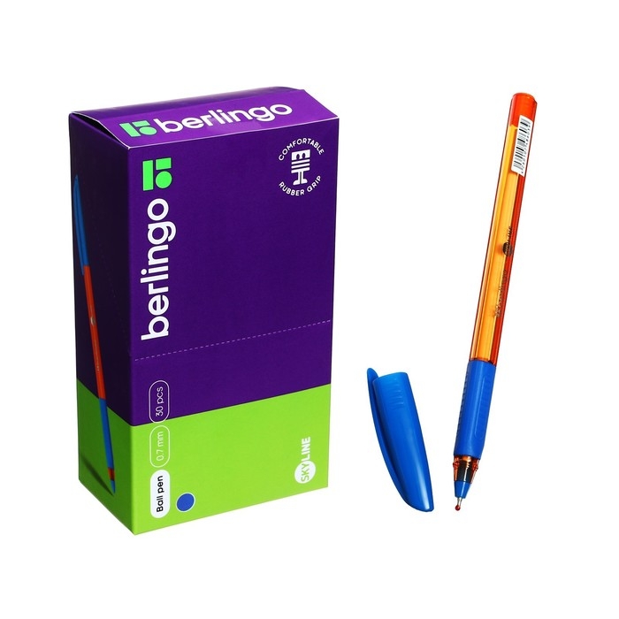 Ручка шариковая Berlingo Skyline, стержень светло-синий, узел-игла 0,7 мм Ручка шариковая Berlingo Skyline, стержень светло-синий, узел-игла 0,7 мм