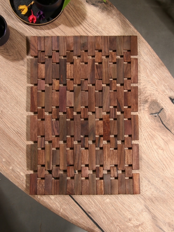 Коврик из тикового дерева, 40х30х0,7 см