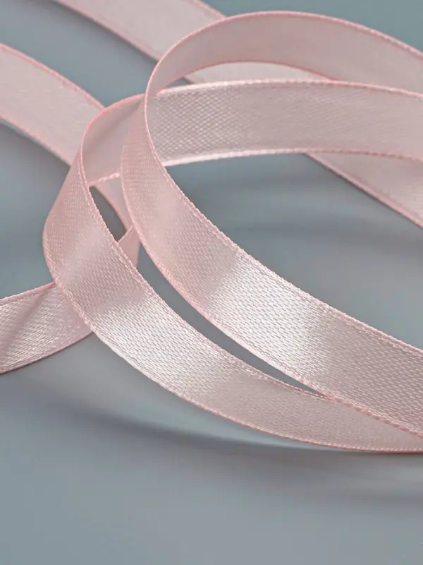 Лента атласная, 12 мм, 23&plusmn;1 м, пастельно-розовая