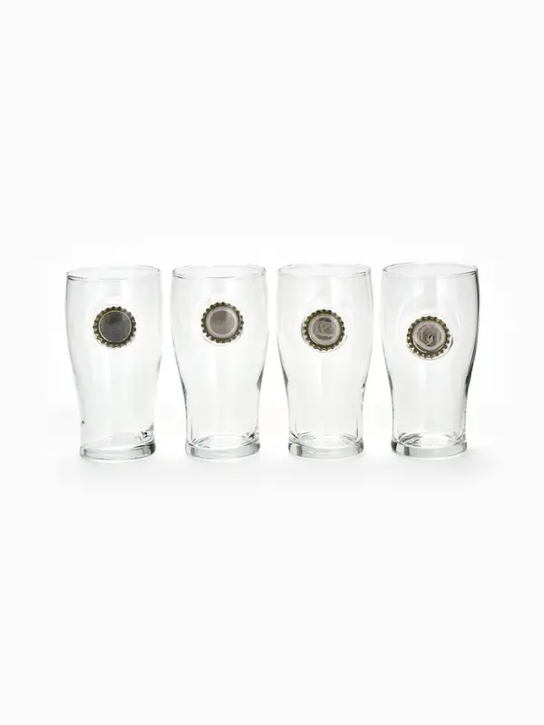 Бокал для пива с вставкой из крышки &laquo;Непробиваемый&raquo;, 350 мл, МИКС