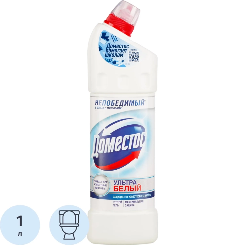 Средство для сантехники Доместос ЭКСПЕРТ СИЛА 7 УЛЬТРА БЕЛЫЙ 1л