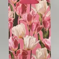 Пакет подарочный ламинированный &laquo;Тюльпаны&raquo;, 22.3&times;9&times;35 см