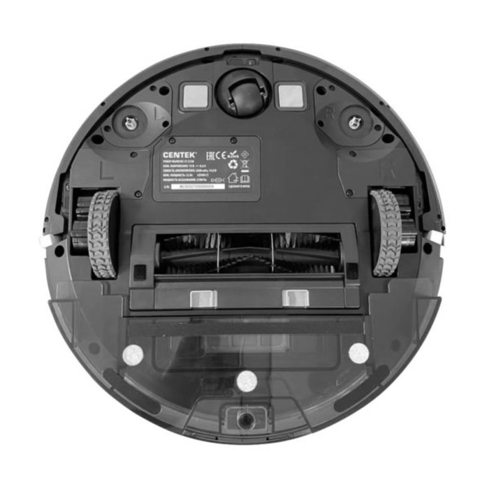 Робот-пылесос Centek CT-2720, 32 Вт, сухая/влажная уборка, 0.68/0.35 л, чёрный