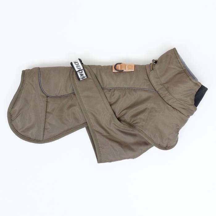 Попона для больших собак, мембранная ткань,  размер 4XL (ДС 58, ОШ 58, ОГ 74-84 см), хаки