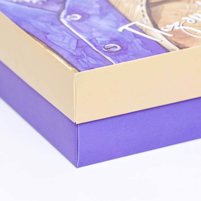 Подарочная складная коробка, упаковка, Подарочная складная коробка, упаковка, "Брутальный" 21 х 15 х 5,7 см