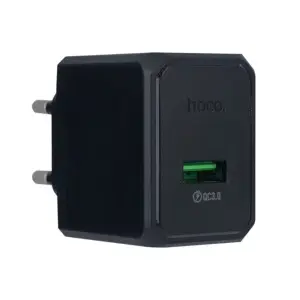 Переходник сетевого зарядного устройства CS12A HOCO на USB QC3.0 18W черный