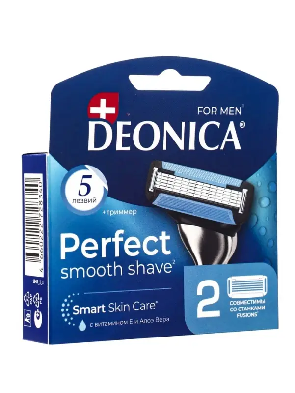 Сменные кассеты DEONICA 5 FOR MEN , 2 шт Сменные кассеты DEONICA 5 FOR MEN , 2 шт