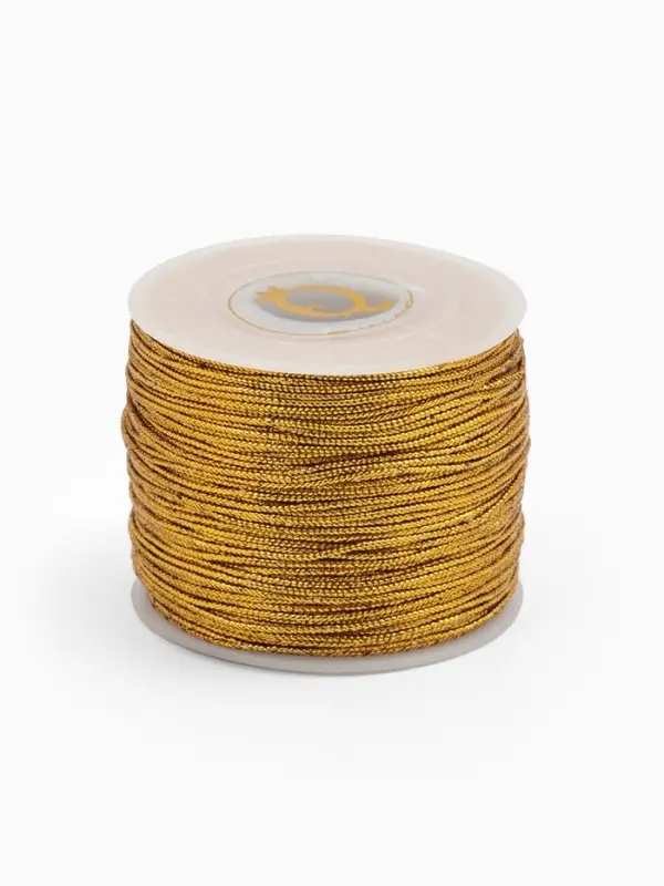 Шнур люрекс на бобине d=1 мм L=90 м, цвет золотой Шнур люрекс на бобине d=1 мм L=90 м, цвет золотой