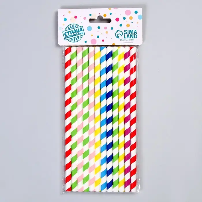 Трубочки для коктейля «Спираль», диаметр 0.8 см, набор 12 шт., МИКС Трубочки для коктейля «Спираль», диаметр 0.8 см, набор 12 шт., МИКС