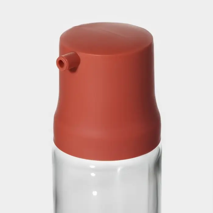 Бутылка для соусов и масла Доляна &laquo;Коралл&raquo;, 360 мл, 6.5&times;20.7 см, стекло, прозрачная