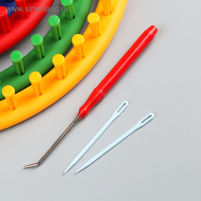 Набор устройств для вязания 4 шт крючок и игла в комплекте d=14 см, 19 см, 24 см, 30 см Набор устройств для вязания 4 шт крючок и игла в комплекте d=14 см, 19 см, 24 см, 30 см