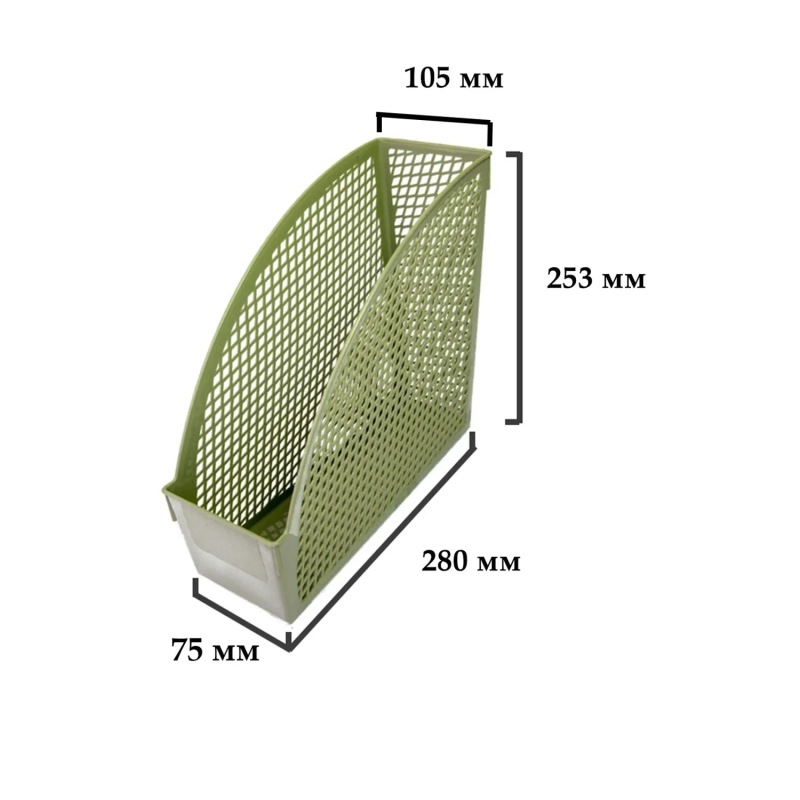 Лоток вертикальный 110мм Офис Класс серый