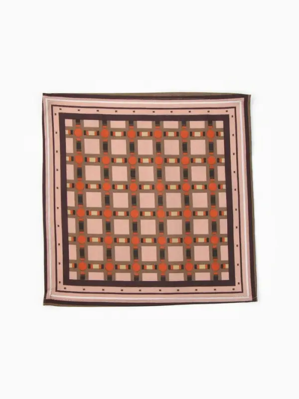 Платки носовые мужские Этель 30*30 см,(набор 12 шт,) цв. св. коричневый, рис. МИКС, 100% хл