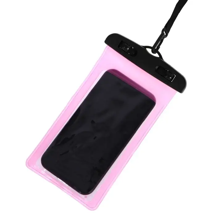 Чехол водонепроницаемый Luazon, для телефонов, размер 20&times;10.5 см, розовый