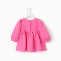 Платье детское с длинным рукавом KAFTAN "Муслин", размер 30 (98-104 см) цвет розовый