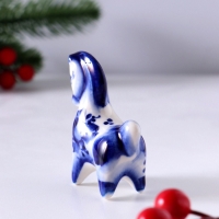 Сувенир Конь Мираж, 6,5х5,5х2,5 см, гжель