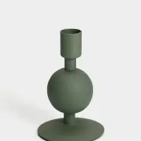 Подсвечник на 1 свечу текстурный &laquo;Болотный&raquo;, с 1 сферой, 7.5&times;7.5&times;11.5 см