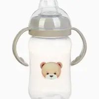 Поильник - непроливайка «Baby Bear» с силиконовым носиком, 270 мл., цвет бежевый Mum&Baby