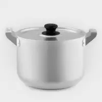 Кастрюля, 4.5 л, металлическая крышка, алюминий, серебристая