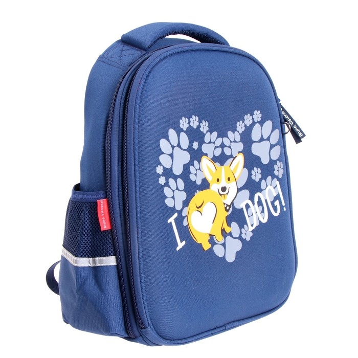 Рюкзак каркасный 36 х 28 х 17 см, + пенал, Bruno Visconti Рюкзак каркасный 36 х 28 х 17 см, + пенал, Bruno Visconti "Корги"