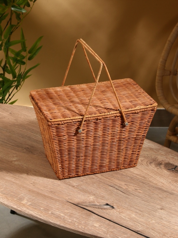 Корзина для пикника 33х20х22 см, ротанг