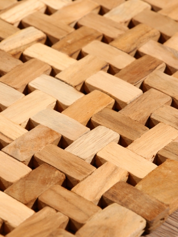 Коврик из тикового дерева, 30х20х0,7 см