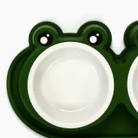 Миска двойная фигурная 29,5 х 14 х 4 см, зелёная