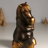 Копилка "Лошадь с сердцем" 23 см, бронзовый