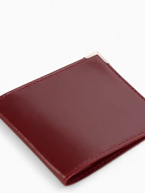 Обложка для удостоверения с окошком, бордовая