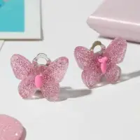 Серьги клипсы детские Выбражулька «Блестящая бабочка», миксы