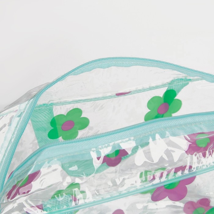 Косметичка на молнии, цвет зелёный