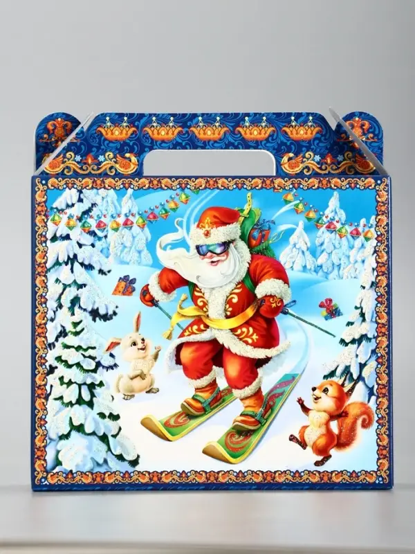 Подарочная коробка новогодняя «Олимпиада», Чемоданчик малый, 17.3×6.5×15 см Подарочная коробка новогодняя «Олимпиада», Чемоданчик малый, 17.3×6.5×15 см